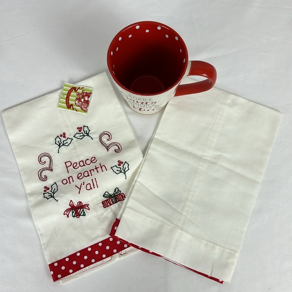 Naughty Feels Nice Coffee Mug & Merry Christmas Ya'll Hand Towels Holiday Set - Picture 7 of 11